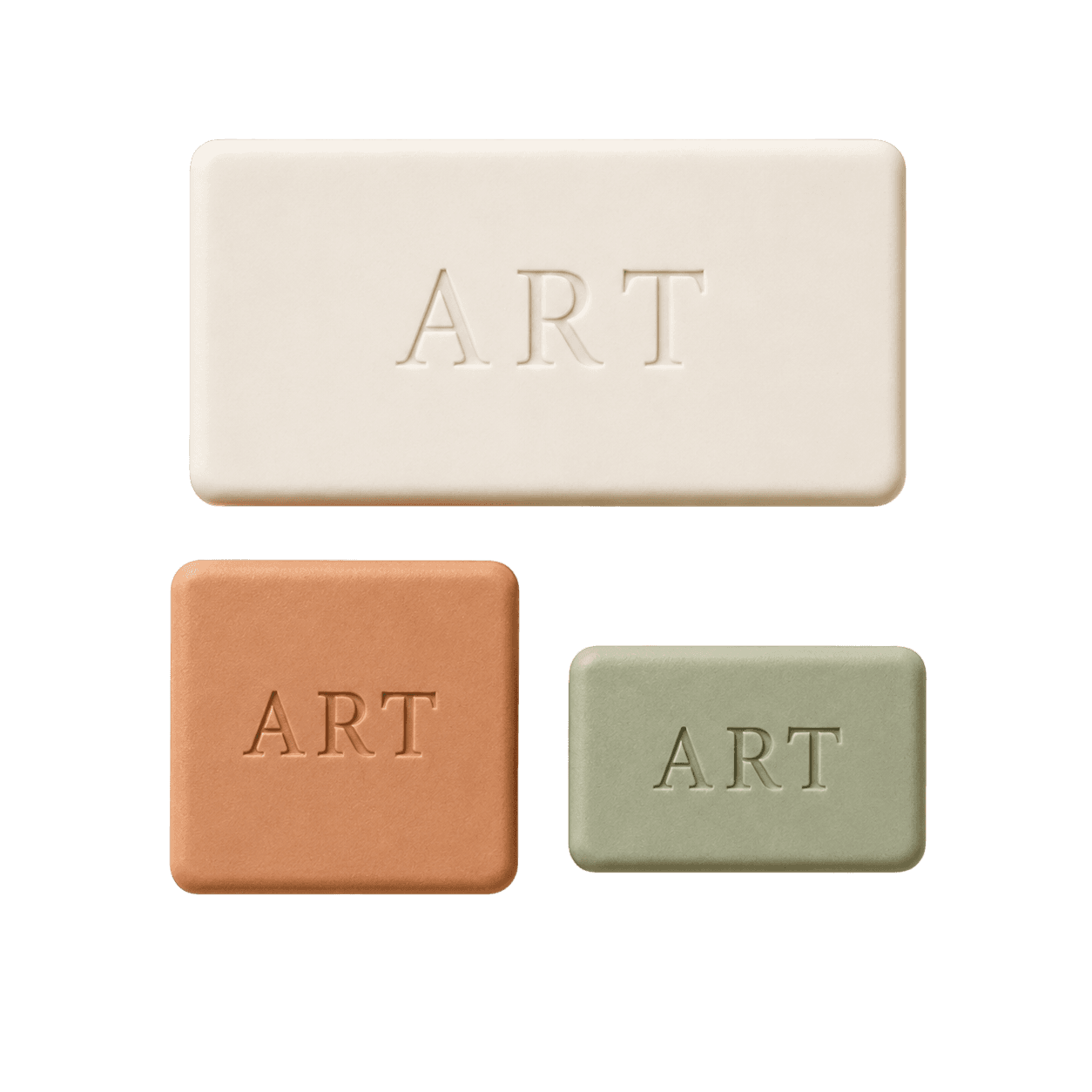 "ART" Shaped Eraser Set, view 1