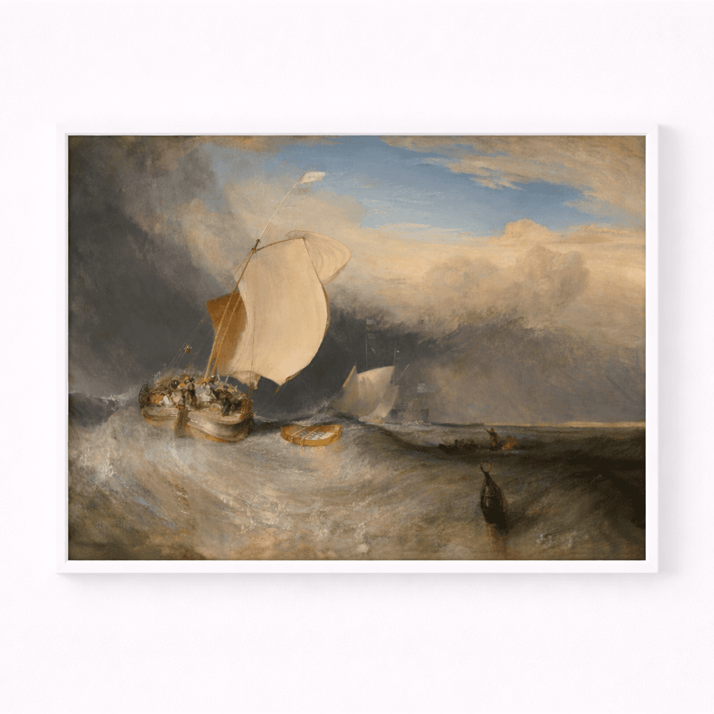 Fishing Boats with Hucksters Bargaining for Fish, view 1