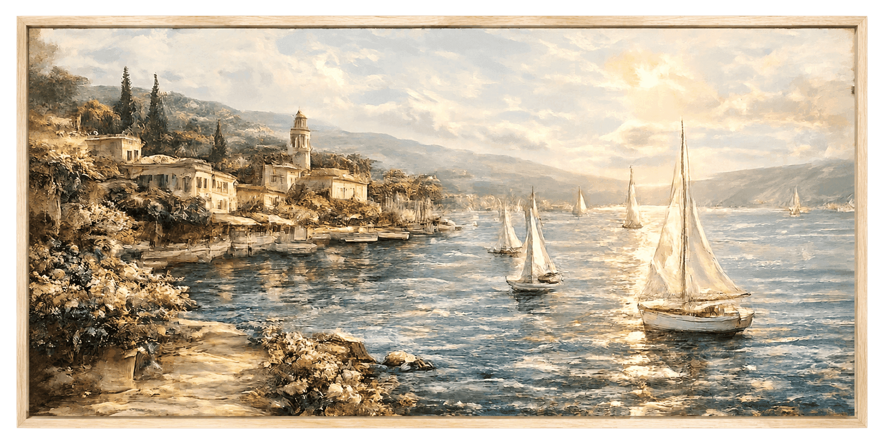 Sailboats at the Riviera, view 1