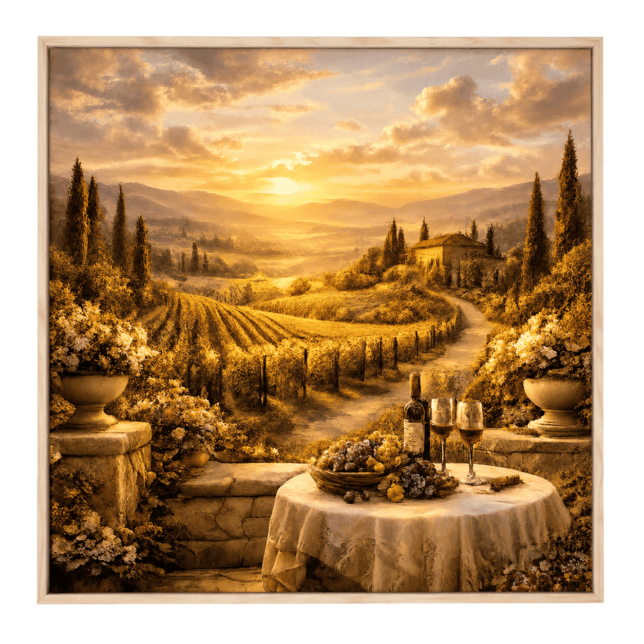 Golden Hour Vineyard, view 1
