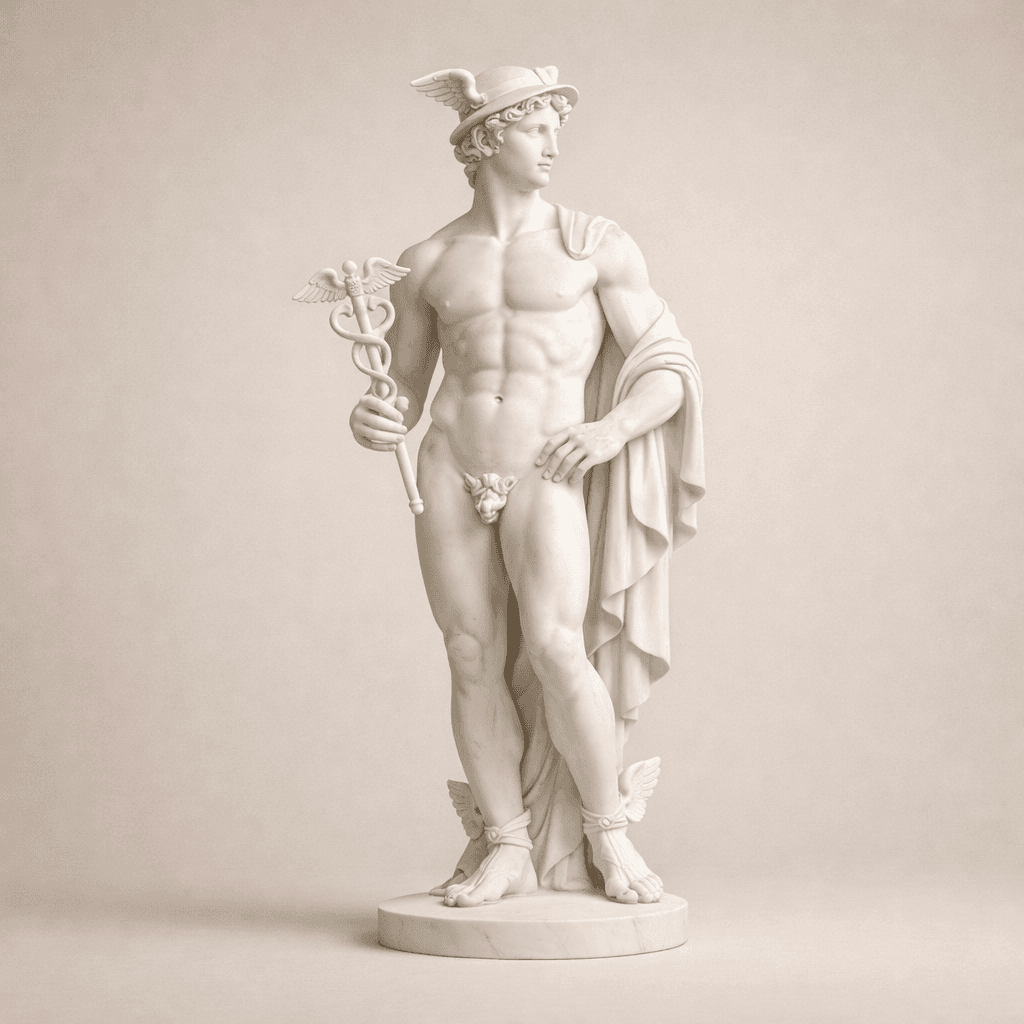 Hermes Sculpture, view 1